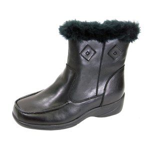 👢 PEERAGE Cami Women's Wide Width Side Zipper Fleece Lined Ankle Boots 👢